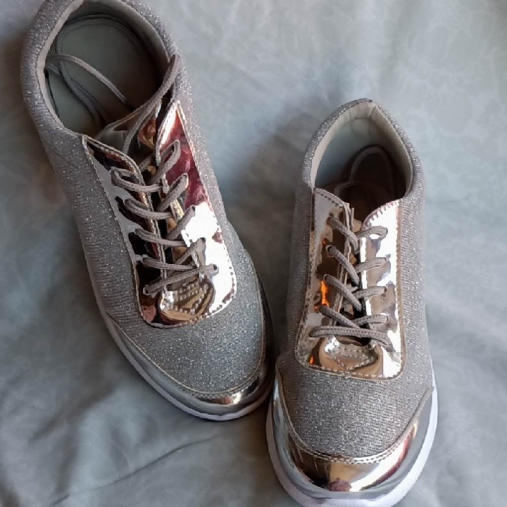 Shimmering Silver Women's Sneakers